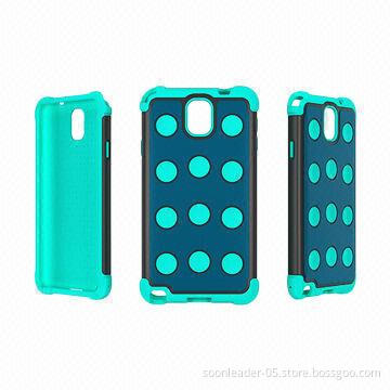 Triple Armor Cases for Samsung Note 3, Silicone, TPU and PC Materials, Various Colors are Available